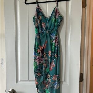 Blue Asymmetrical Dress with Elegant Design